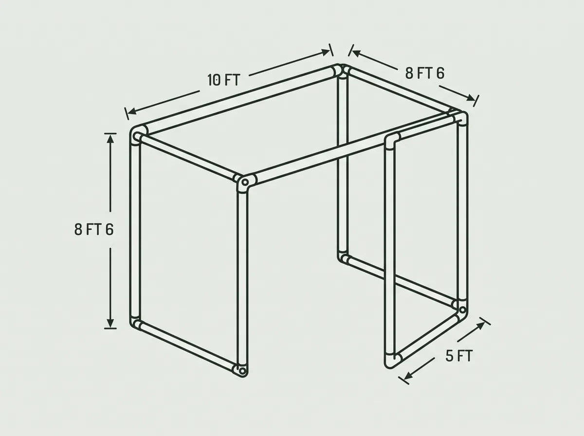 The reference frame with member lengths