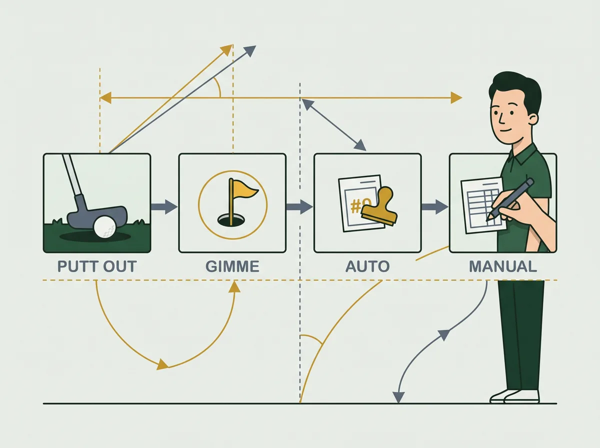 Four ways a simulator settles a putt