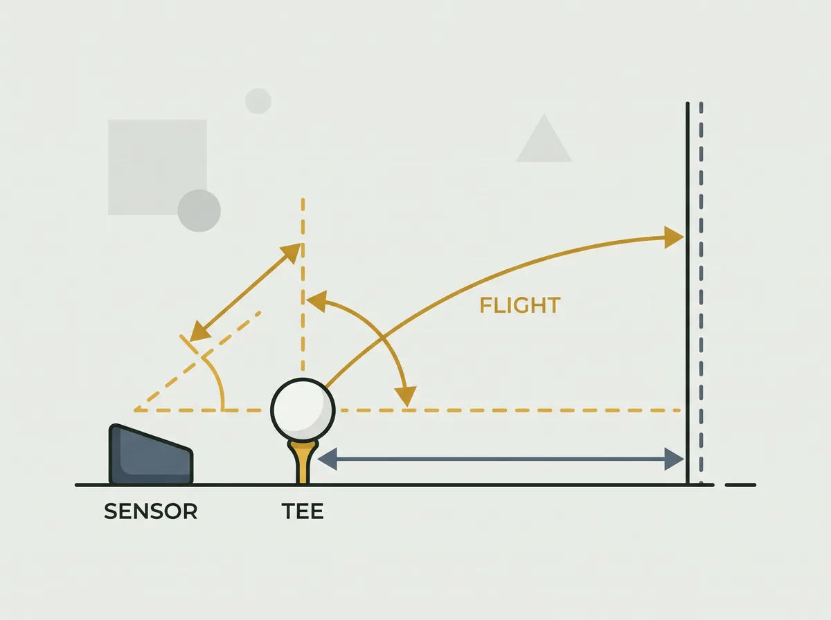 The ball flight window a radar unit needs indoors