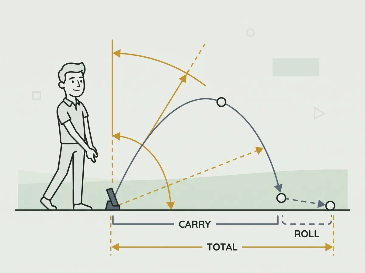Carry measured against total distance on one arc