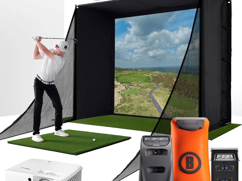 Bushnell Launch Pro SimStudio Complete Package camera, floor